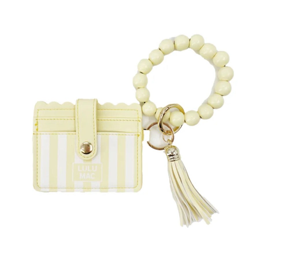 Yellow Beaded ID Wristlet - Liv & Mama’s