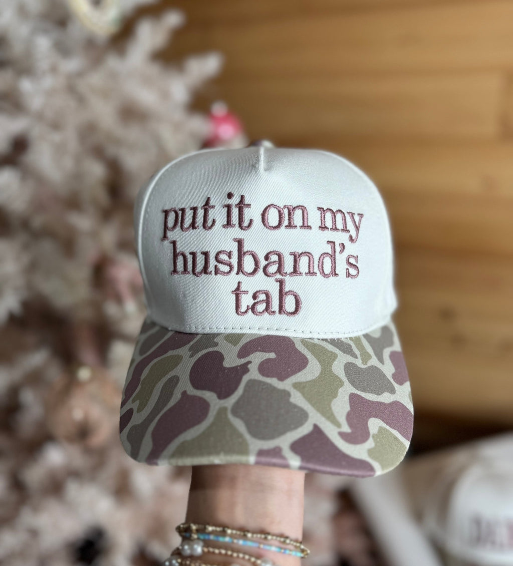 Husbands Tab Camo Trucker Hat - Liv & Mama’s
