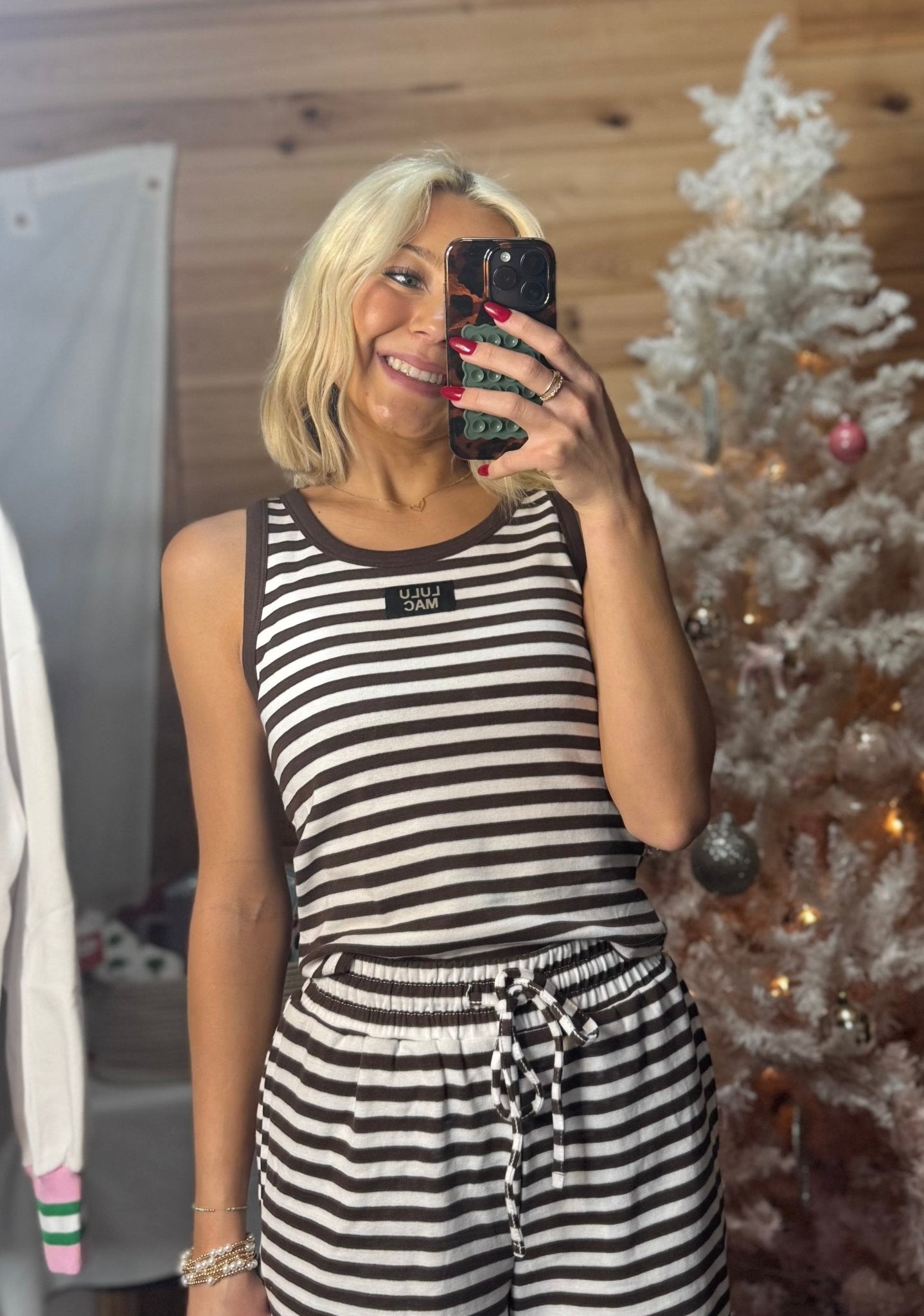 Brown Stripe Tank Top | Lulu Mac - Liv & Mama’s