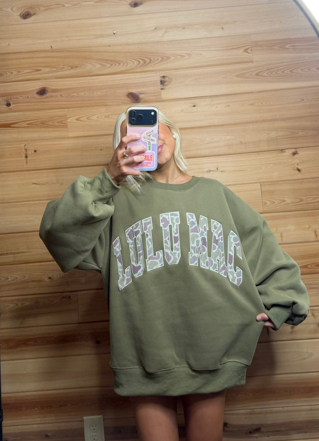Green Camo Lulu Mac Sweatshirt - Liv & Mama’s