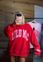 Red w/ Pink Gingham Lulu Mac Sweatshirt - Liv & Mama’s