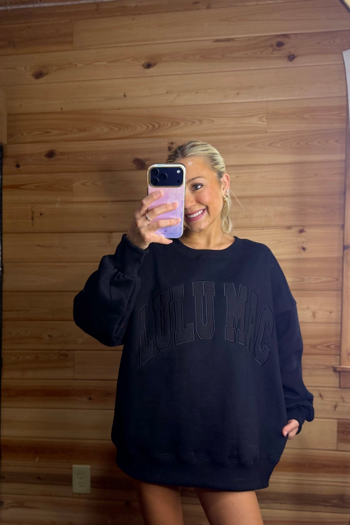 Black Lulu Mac Sweatshirt - Liv & Mama’s