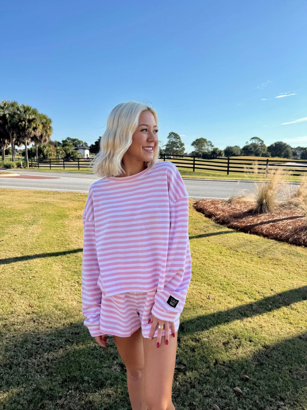 Light Pink Stripe Top | LULU MAC - Liv & Mama’s