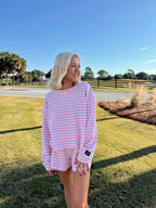 Light Pink Stripe Top | LULU MAC - Liv & Mama’s