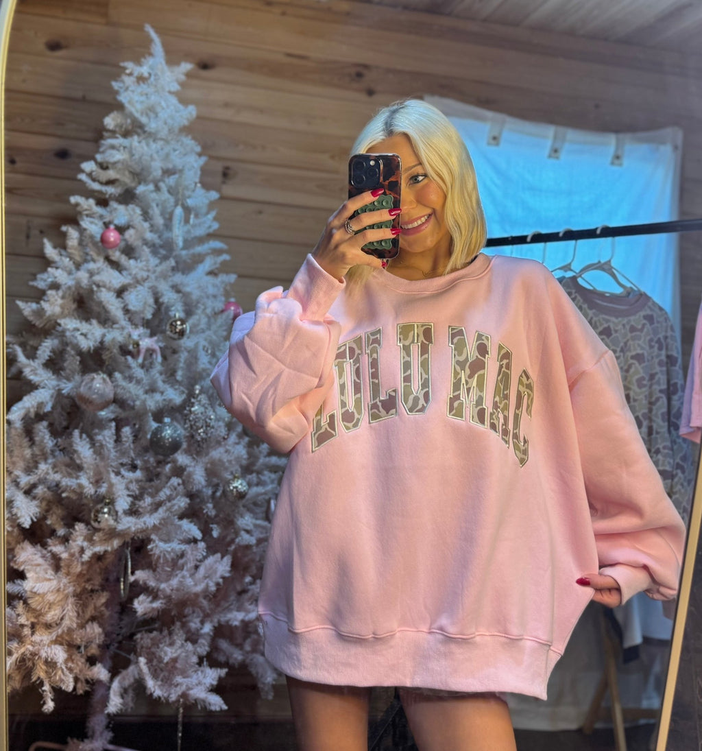 Light Pink Camo Sweatshirt - Liv & Mama’s