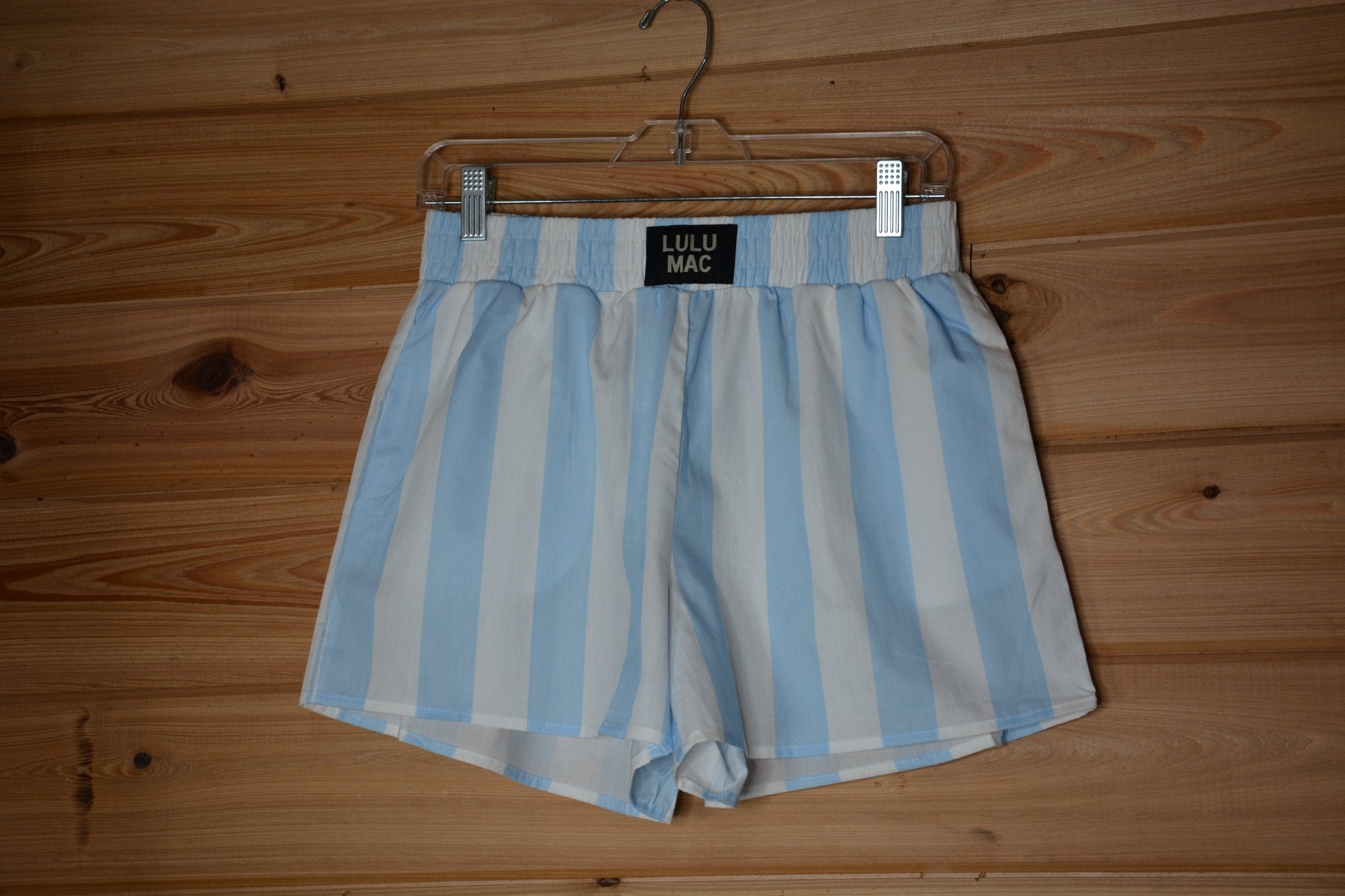 Light Blue Stripe Boxer Shorts | Lulu Mac - Liv & Mama’s