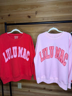 Pink w/ Red Gingham Lulu Mac Sweatshirt - Liv & Mama’s