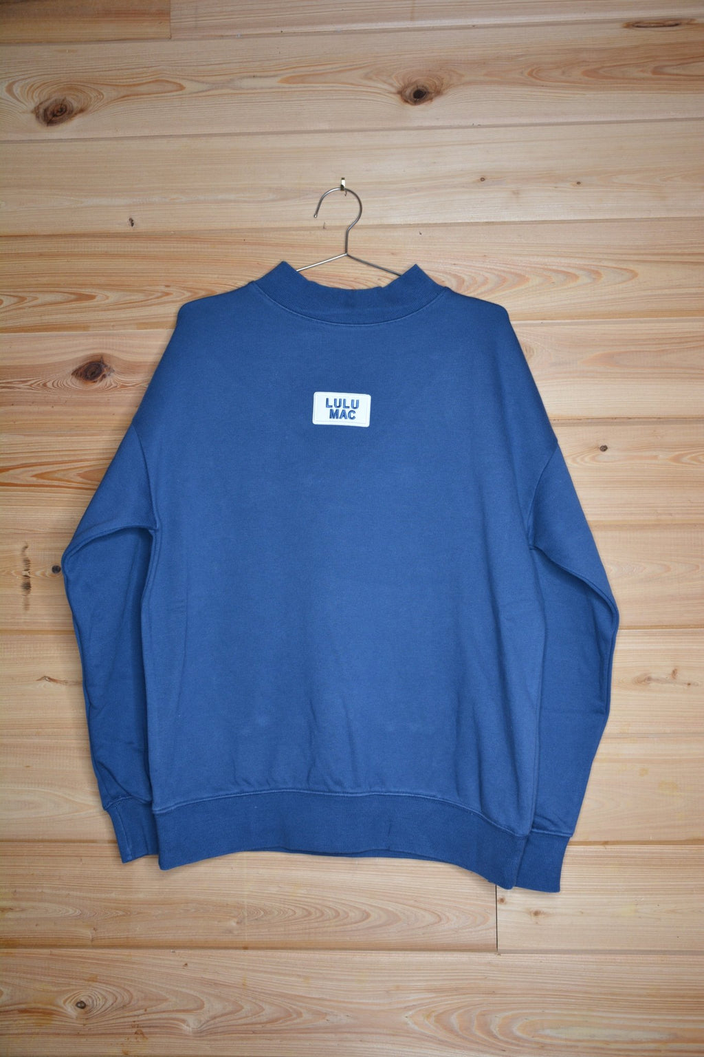 Navy Blue Mock Neck Sweatshirt - Lulu Mac - Liv & Mama’s