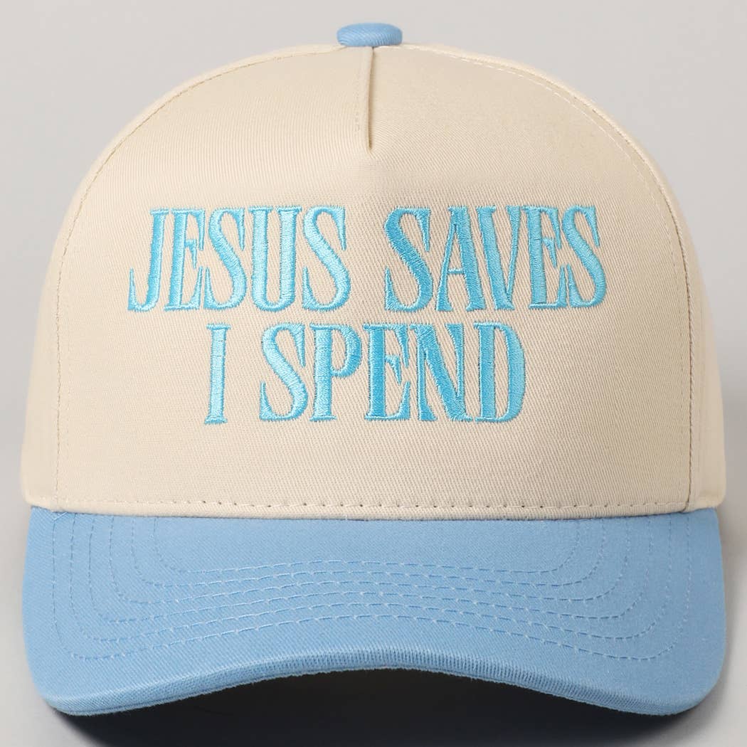 JESUS SAVES I SPEND Trucker Hat - Liv & Mama’s