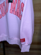 Pink w/ Red Gingham Lulu Mac Sweatshirt - Liv & Mama’s
