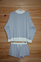 Mock Neck Striped Sweatshirt - Liv & Mama’s