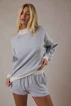 Mock Neck Striped Sweatshirt - Liv & Mama’s