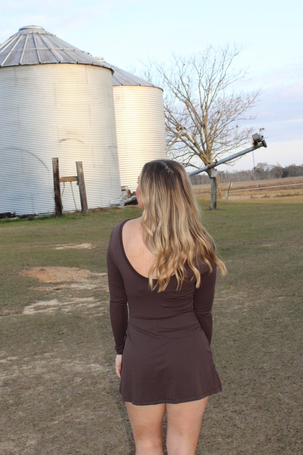 Chocolate Long Sleeve Wrap Dress - Liv & Mama’s