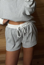 Mock Neck Striped Sweatshirt - Liv & Mama’s