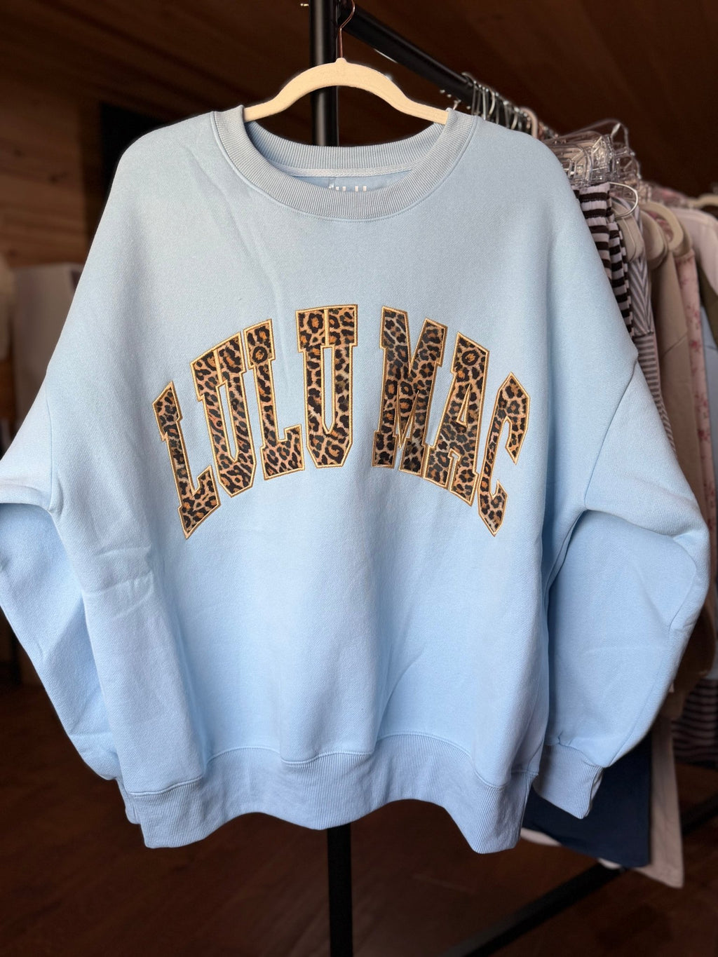 Blue Cheetah Lulu Mac Sweatshirt - Liv & Mama’s