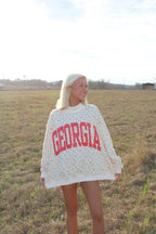 FLORAL GEORGIA MOCK NECK CREW - REVERSIBLE - Liv & Mama’s