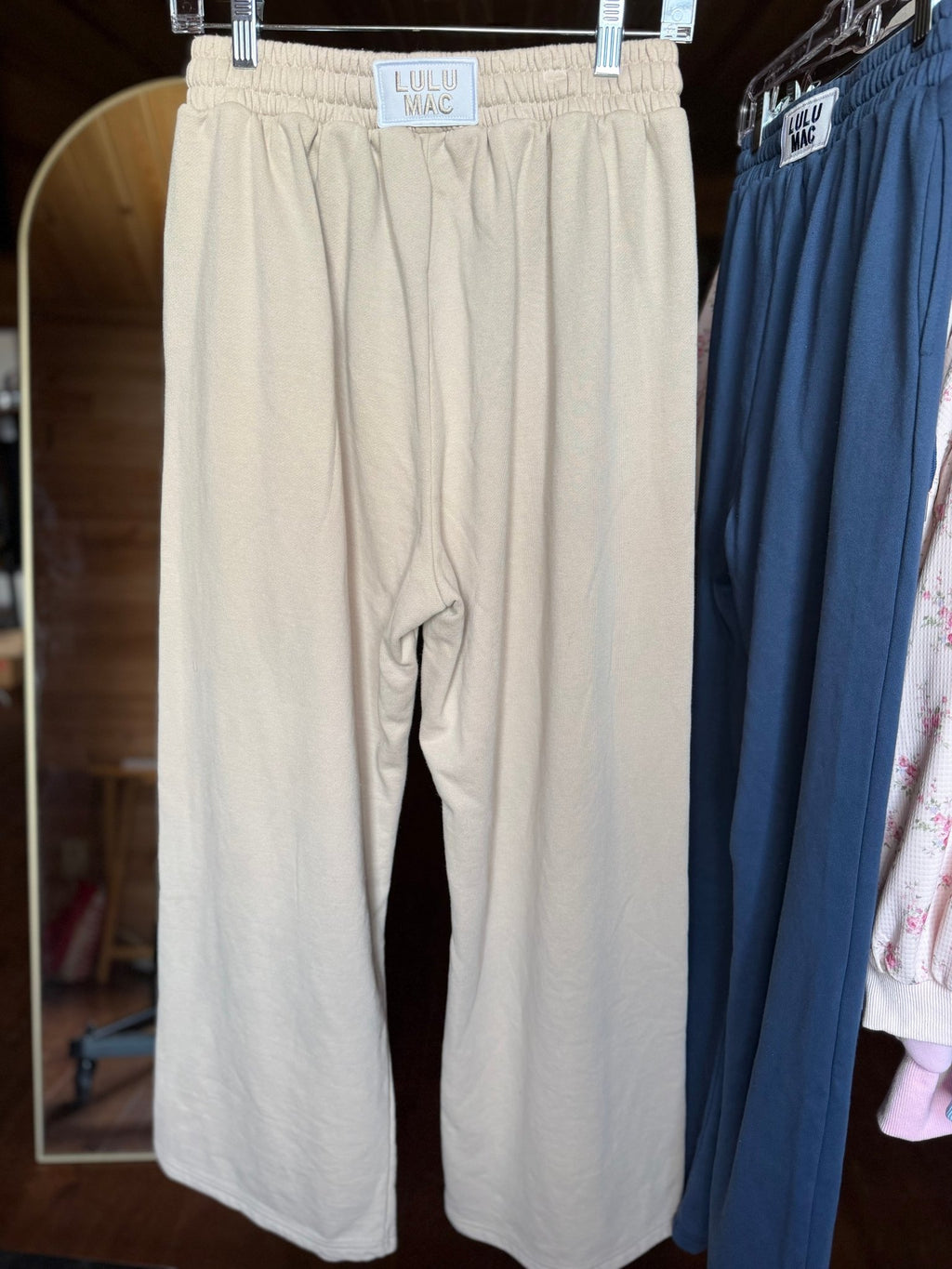 Tan Mock Neck Sweatpants - Lulu Mac - Liv & Mama’s