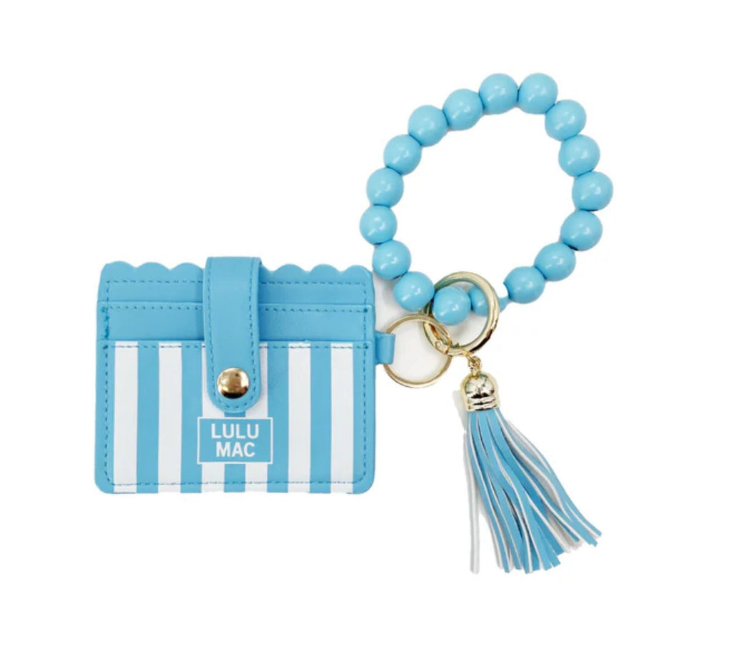 Blue Beaded ID Wristlet - Liv & Mama’s