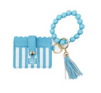 Blue Beaded ID Wristlet - Liv & Mama’s