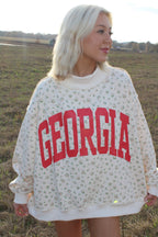 FLORAL GEORGIA MOCK NECK CREW - REVERSIBLE - Liv & Mama’s