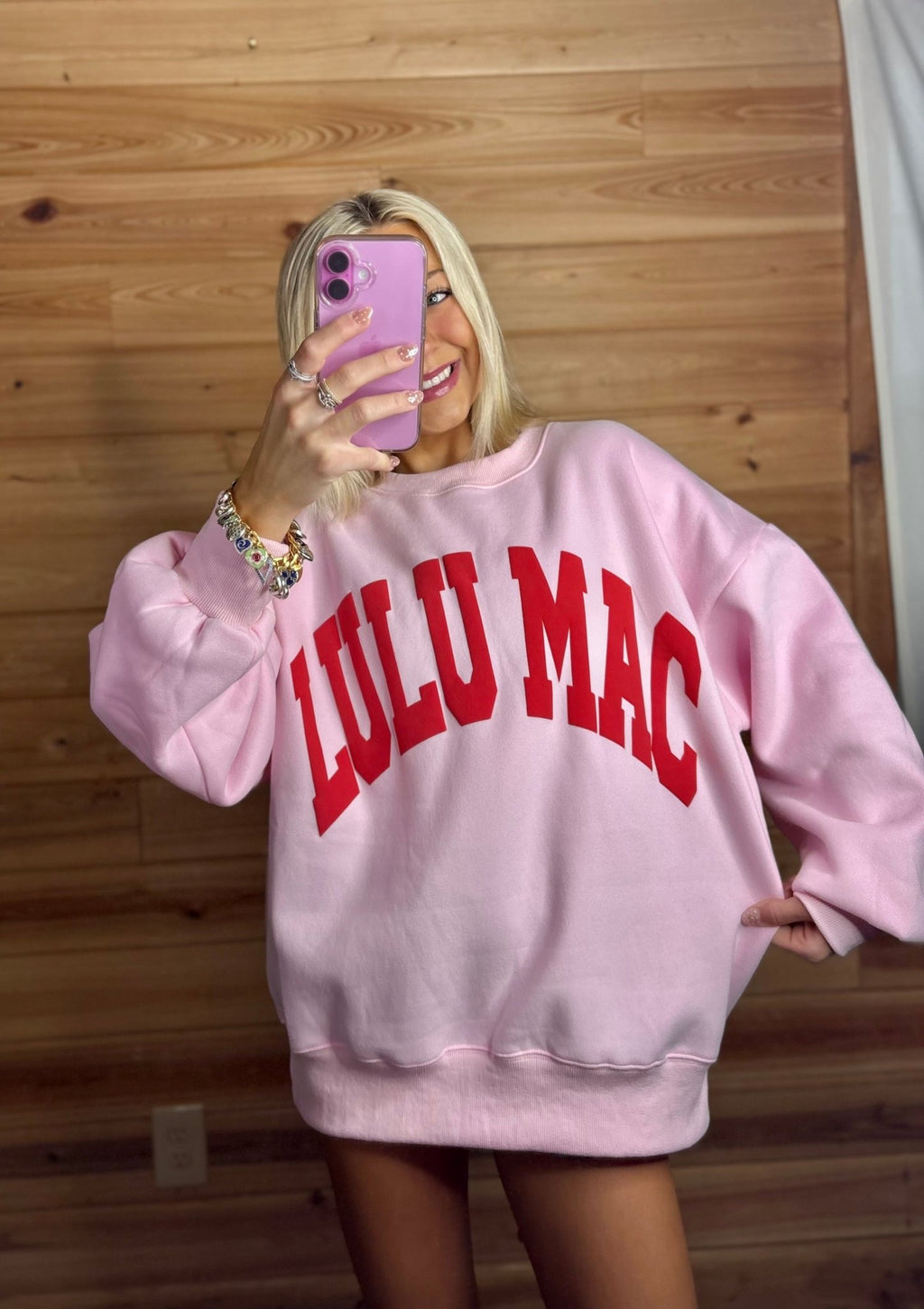 Pink/Red Lulu Mac Sweatshirt - Liv & Mama’s