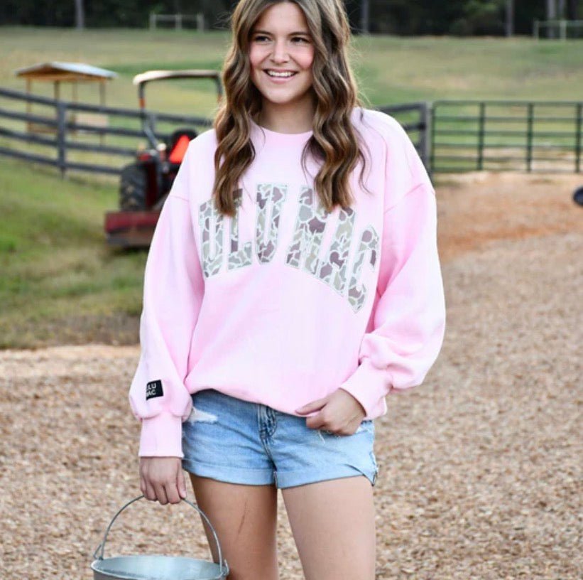 Light Pink Camo Sweatshirt - Liv & Mama’s