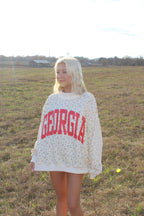 FLORAL GEORGIA MOCK NECK CREW - REVERSIBLE - Liv & Mama’s