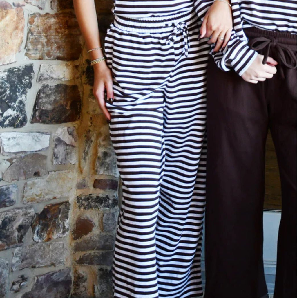 Brown Stripe Pants | Lulu Mac - Liv & Mama’s