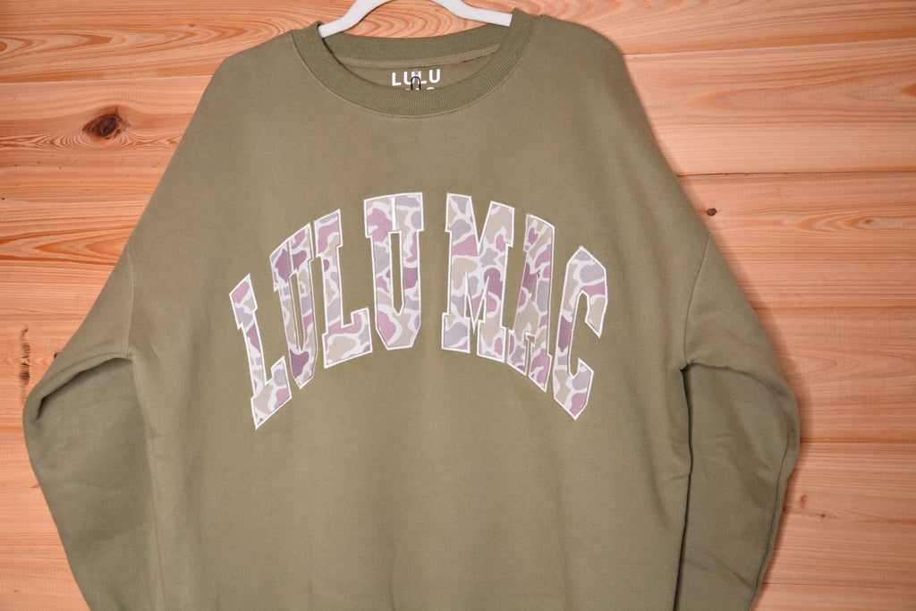 Green Camo Lulu Mac Sweatshirt - Liv & Mama’s