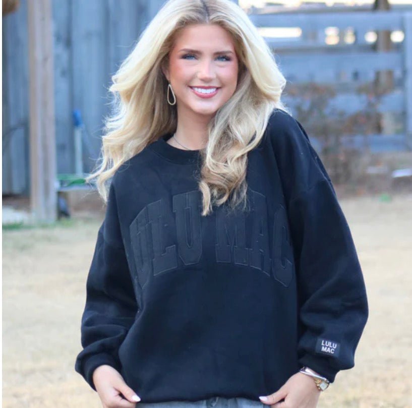 Black Lulu Mac Sweatshirt - Liv & Mama’s