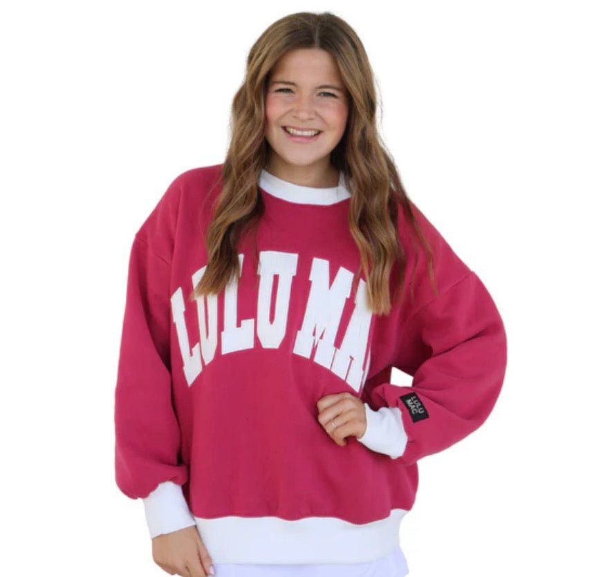 Plum/White Lulu Mac Sweatshirt - Liv & Mama’s