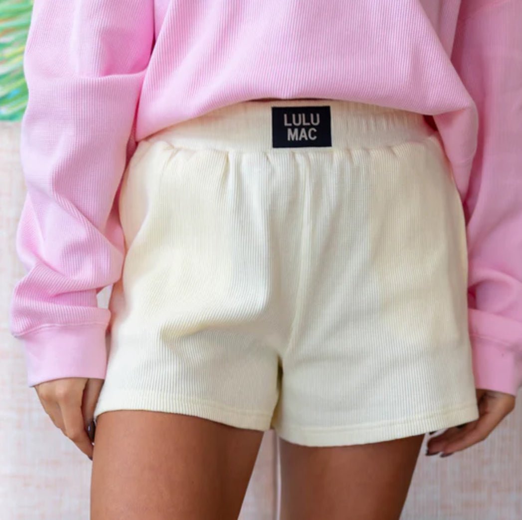 Waffle Shorts Butter Yellow | Lulu Mac - Liv & Mama’s