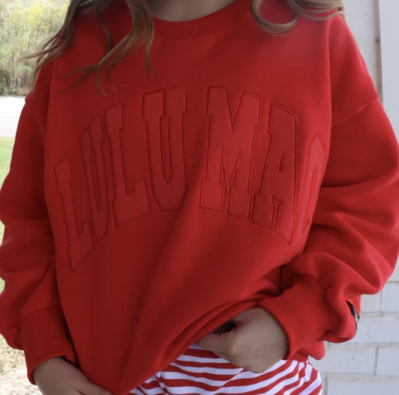 Red Lulu Mac Sweatshirt - Liv & Mama’s