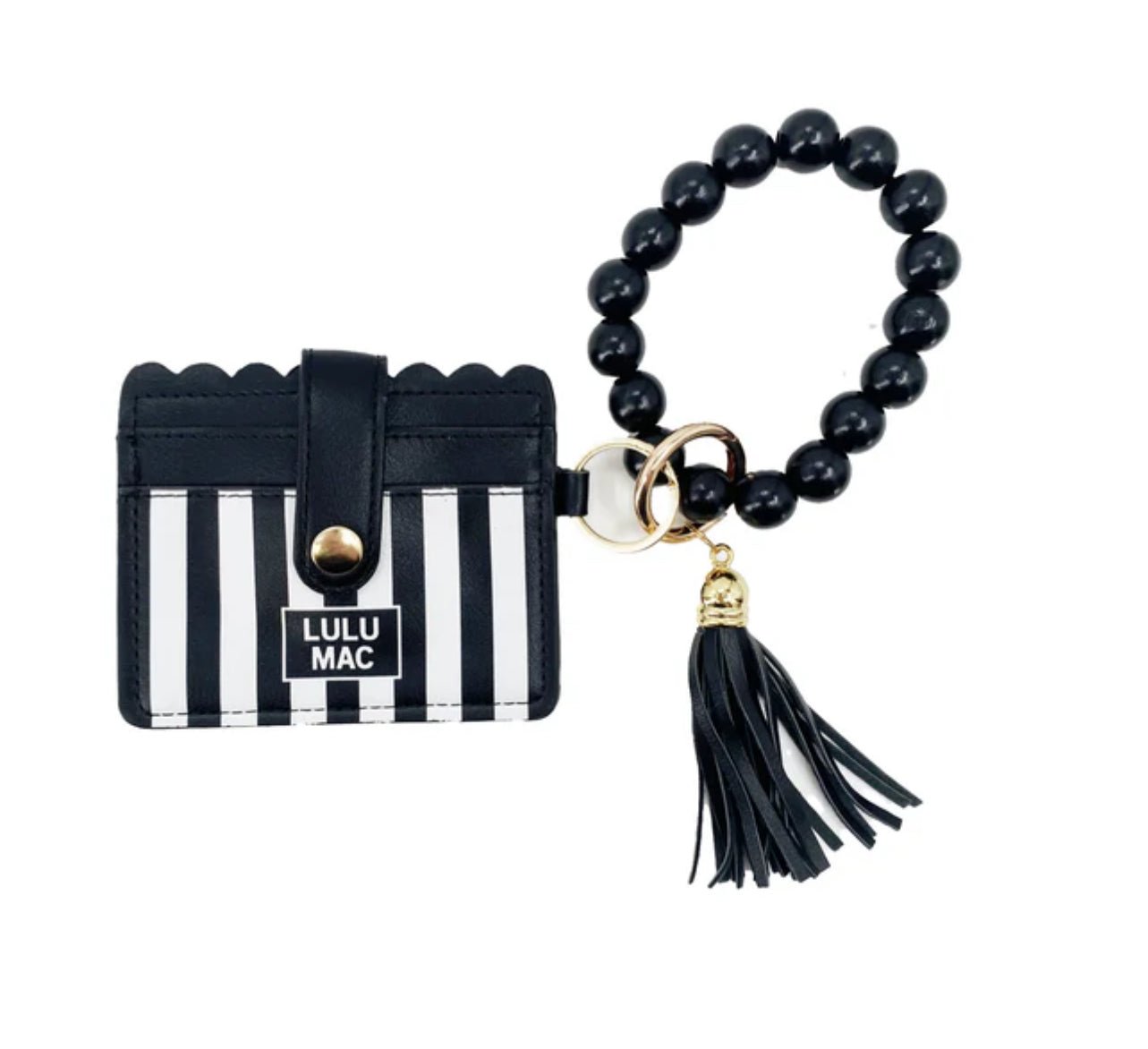 Black Beaded ID Wristlet | Lulu Mac - Liv & Mama’s
